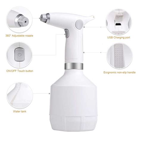 Usb Rechargeable Electric Spray Bottle White Latestgadget