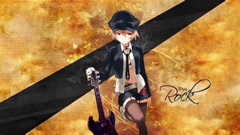 Fondos De Pantalla Ilustración Anime Chicas Anime Guitarra