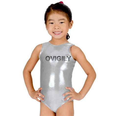 Buy Ovigily Kids Shiny Metallic Stretch Dance Leotards