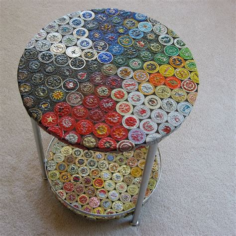 How To Recycle Bottle Cap Design On Table Floor And Walls