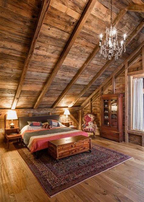 45 Warm And Cozy Rustic Bedroom Decorating Ideas Cabin Interiors Log