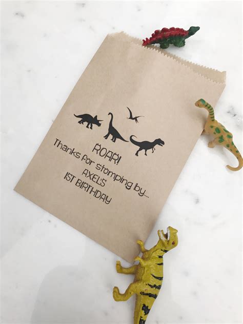 Dinosaur Party Favor Bags Kids Birthday Collection Favor