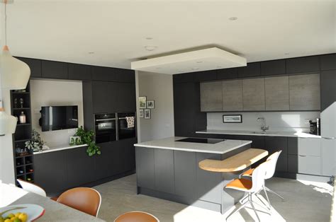 A Modern Graphite Grey Kitchen Design Kitchens Edinburgh The
