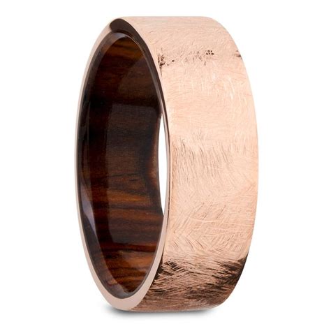 Rose gold wedding bands and rose gold wedding rings in 14k and 18k gold. Lincoln - 14K Rose Gold Mens Wedding Band