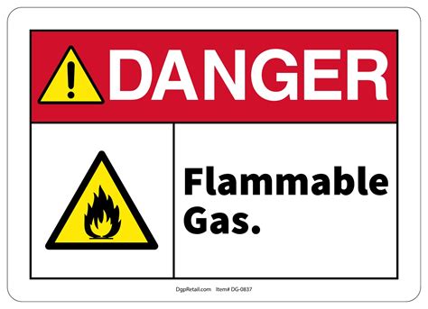 Osha Danger Safety Sign Flammable Gas