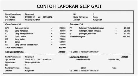 Contoh Payslip Sistem Slip Gaji Malaysia Payment System Microsoft Excel