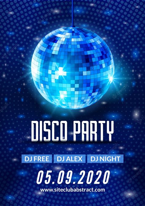 Premium Vector Disco Dance Party Background Flyer Poster Vector