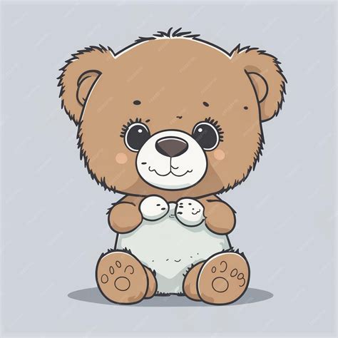 Premium Vector Cute Baby Bear Cartoon Vector Illustration White