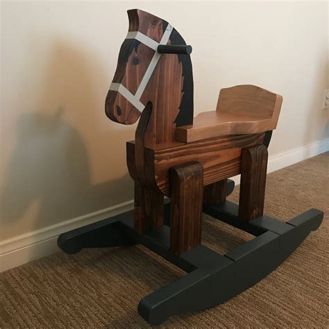 Handmade Wooden Rocking Horse Etsy