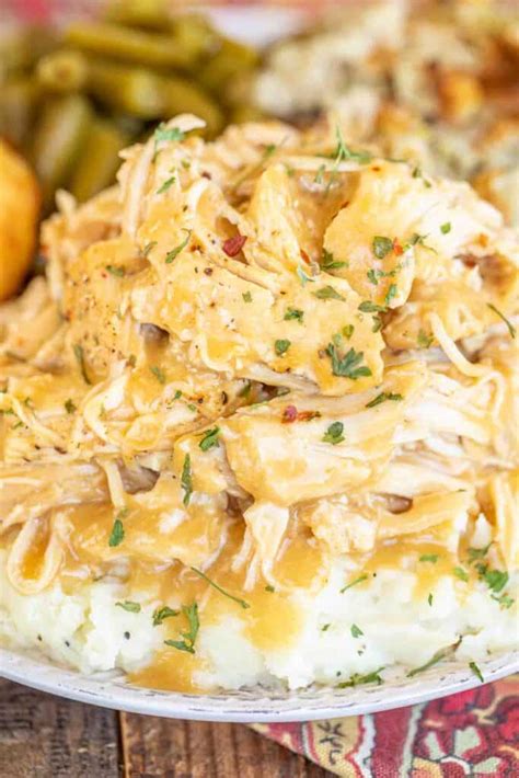 Slow Cooker Turkey And Gravy Only 3 Ingredients Plain Chicken