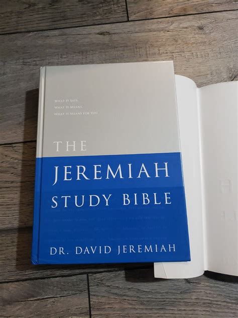 The Jeremiah Study Bible Niv Jacketed Hardcover What It Says What