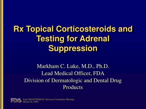 Ppt Rx Topical Corticosteroids And Testing For Adrenal Suppression