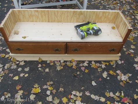 Repurposed Dresser Bench My Repurposed Life®