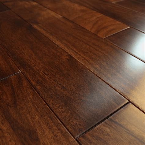 Stained And Lacquered 18x123mm Solid Asian Walnut Flooring Wood Plus