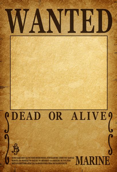 One Piece Wanted Poster Template Free Download Aashe