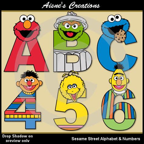 Elmo Sesame Street Alphabet Letters And Numbers Clip Art Graphics