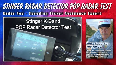 Stinger Vip Radar Detector Pop Radar Test Youtube