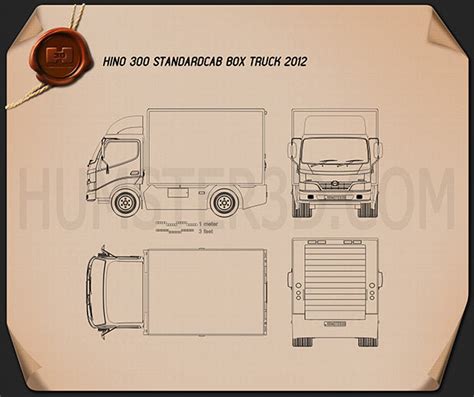 The hino 300 series has airbags and abs standard across the range as well as side impact beams, and an improved front suspension that keeps the cab more stable and. Hino 300 Standard Cab Box 2010 Blueprint - Hum3D