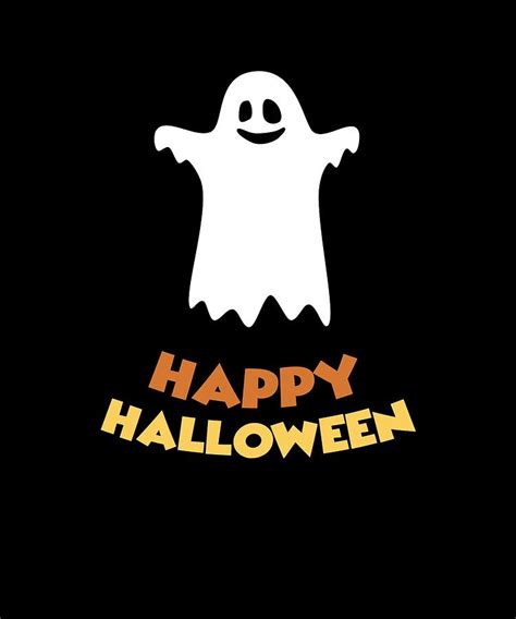 Happy Halloween Ghost Digital Art By Sourcing Graphic Design