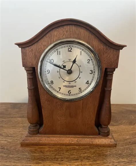 Vintage Hamilton Sangamo Synchronous Motor Wooden Electric Clock S401