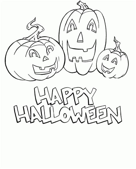 Halloween coloring sheets are an excellent way to get your kids in the spooky spirit. Happy Halloween Coloring Pages For Kids - Coloring Home