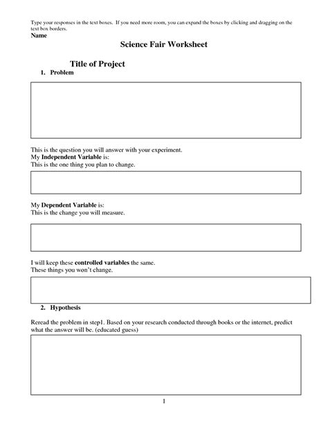 9 Best Images Of Hypothesis Printable Worksheets Science