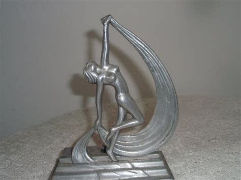 Art Deco Figurine Statue Metal Art Statue By Socialmarystreasures 15