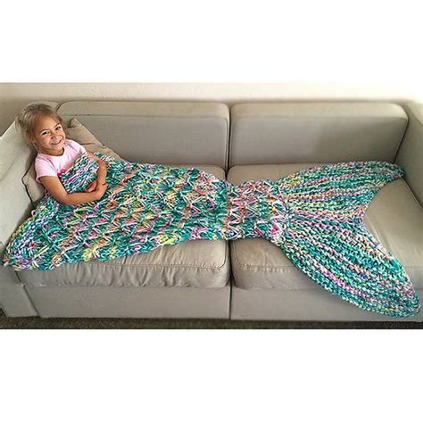 Mermaid Blanket Knit Pattern With Video Tutorial Etsy Mermaid