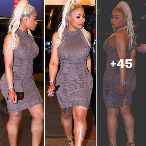 Blac Chyna Flaunts Her Curves In A Skintight Mocha Colored Mini Dress