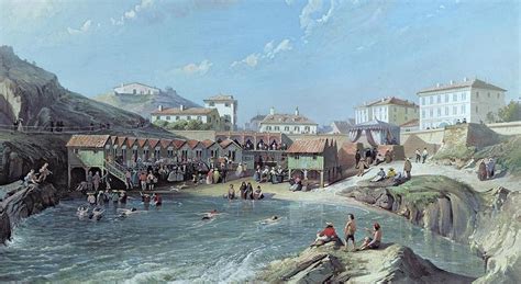 The Beginning Of Sea Swimming In The Old Port Of Biarritz By Jean