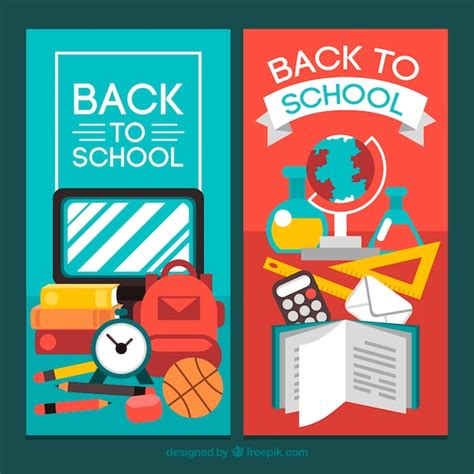 Free Vector Vertical Back To School Banners