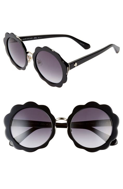 Womens Kate Spade New York Karries 52mm Round Sunglasses Black