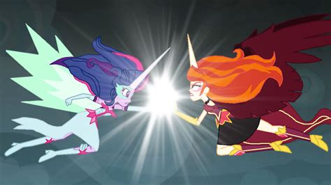 Daydream Sparkle And Solar Eclipse Battling By Princesscreation345 On
