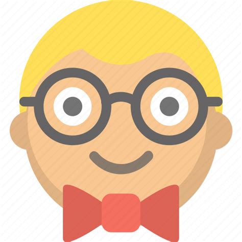 Emoji Face Geek Glasses Nerd Person Study Icon