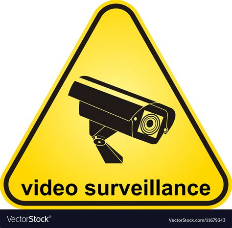 Video Surveillance Sign Cctv Camera Royalty Free Vector