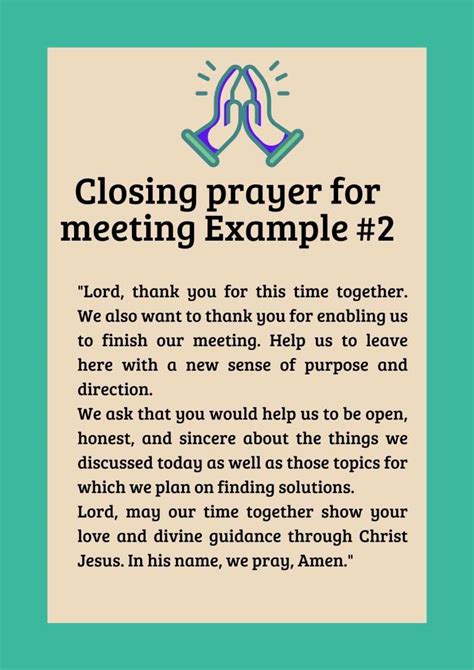 Closing Prayer For Meeting Seminar 10 Powerful Prayer Example Amosii
