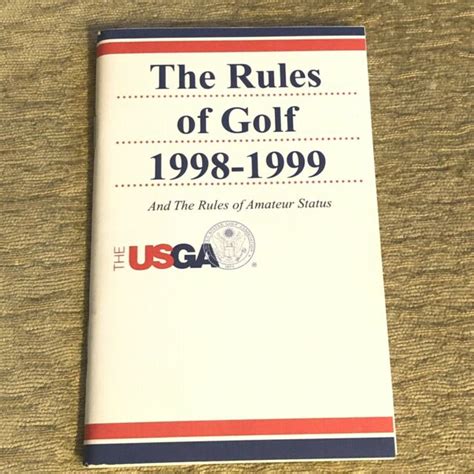 The Rules Of Golf Book 1998 1999 Usga Ebay