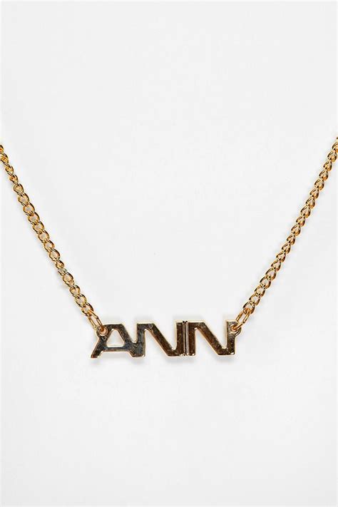 Urban Renewal Block Name Necklace Name Necklace Arrow Necklace Gold Necklace Different
