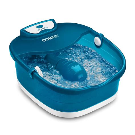 conair pedicure foot spa bath with heat reaching 104 degrees massaging foot rollers