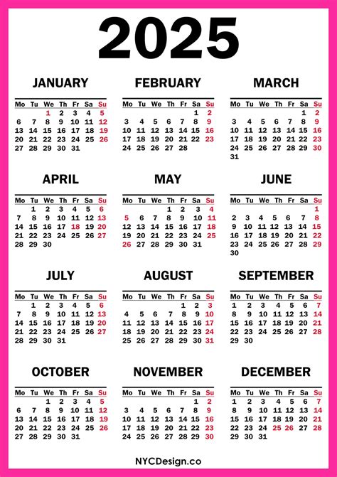 2025 Calendar With Uk Holidays Printable Free Pink