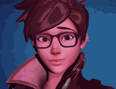 Tracer With Glasses Overwatch By On