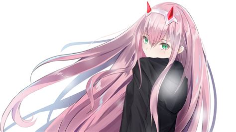 Darling In The Franxx Pink Hair Red Horn Zero Two Wearing With