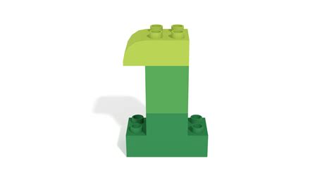 Lego Duplo Number One 1 From 40304 Set In 3d Building Buildin3d