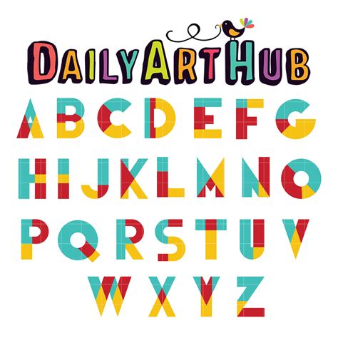 Retro Alphabet Clip Art Set Daily Art Hub Free Clip Art Everyday