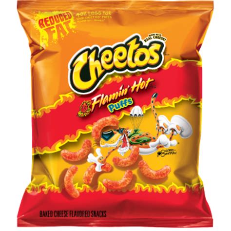 Cheetos Flamin Hot Puffs Reduced Fat