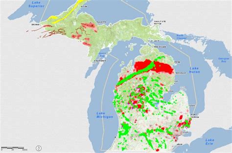 Interactive Map Of Michigans Geology And Natural Resources American