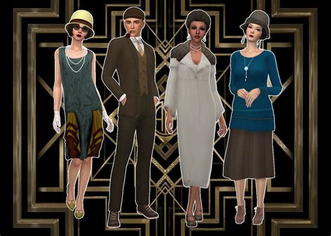 Decades Lookbook The 1920s Sims 4 Mods Clothes Sims 4 Decades