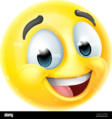 Smiley Smiling Happy Emoticon Yellow Face Stock Vector Images Alamy