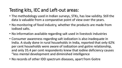 National Iodine Deficiency Disorders Control Programme Niddcp 2017