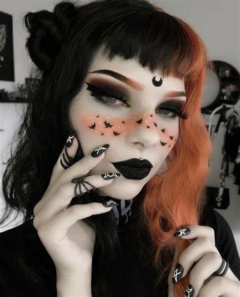 Pin By Erica Morgan On Make Up Cool Halloween Makeup Cute Halloween